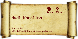 Madl Karolina névjegykártya